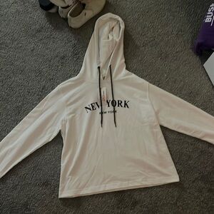 New York hooded long sleeve